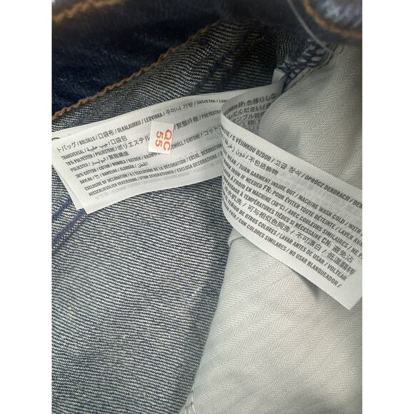 Abercrombie The 90's Straight Ultra High Rise Jeans Dark With Cuff Sz 32 14s New - Picture 11 of 12